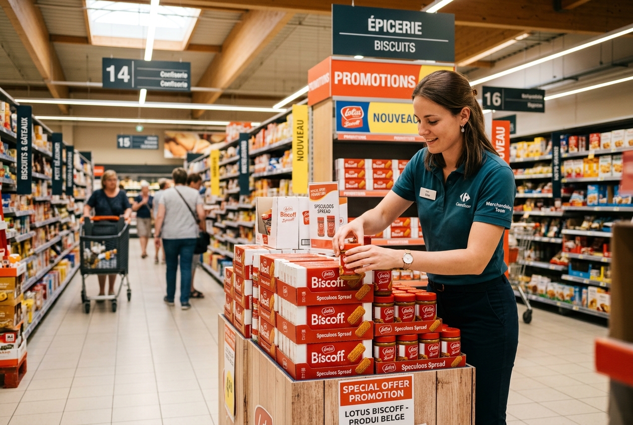 Merchandiser building promotional display